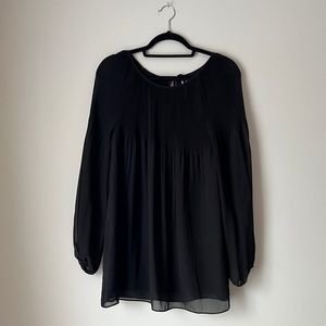 Max Studio Sheer Black Top